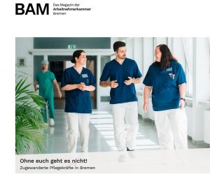 Arbeitsprobe: Artikel über die steigende Bedeutung von Pflegekräften aus dem Ausland